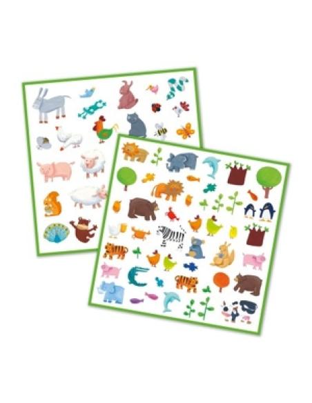 160 Stickers Animaux