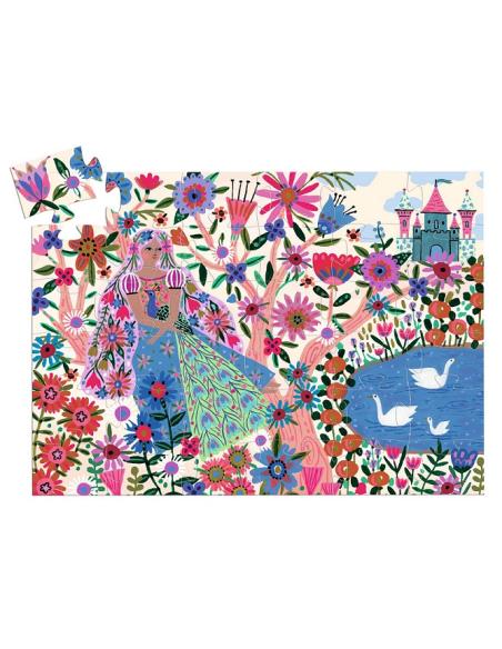 Puzzle Silhouette (36 pcs) - La Princesse et son Paon