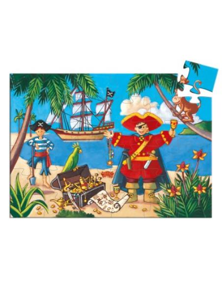 Puzzle Silhouette (36 pcs) - Pirate et son Trésor