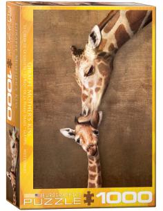 Puzzle (1000pcs) - Le Câlin de la Girafe